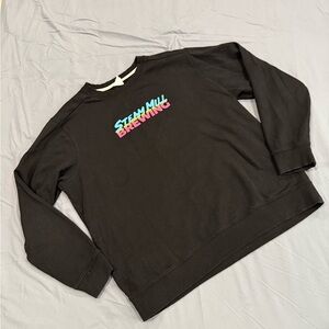 Steam Mill Brewing Black Crewneck Sweatshirt Maine